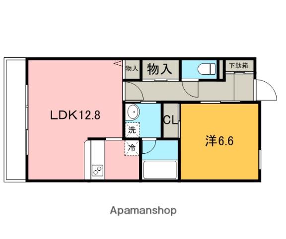 ポラリスⅡ(1LDK/3階)の間取り写真