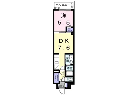 アーバンヒルズ鷺沼(1DK/3階)の間取り写真