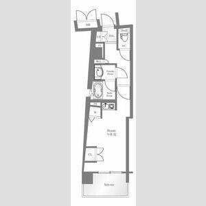 ダイナシティ三軒茶屋(ワンルーム/4階)の間取り写真
