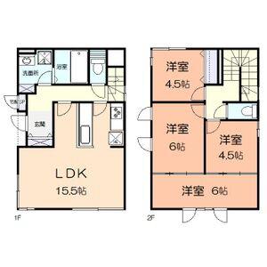 東急田園都市線 梶が谷駅 バス乗車時間：9分 野川坂上バス停で下車 徒歩6分 2階建 築1年(4LDK)の間取り写真
