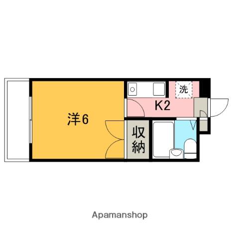 アビタシオン根岸1(1K/4階)の間取り写真