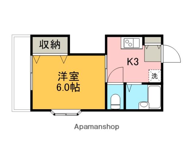 ベルゾーネアモール(1K/1階)の間取り写真