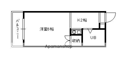 J・HOUSE向ヶ丘(ワンルーム/1階)の間取り写真