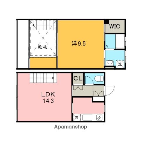 ベルビーチ(1LDK/2階)の間取り写真