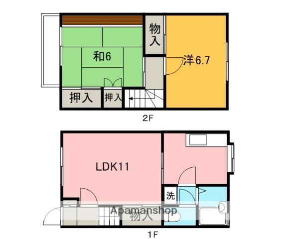 パラマウント矢上(2LDK)の間取り写真
