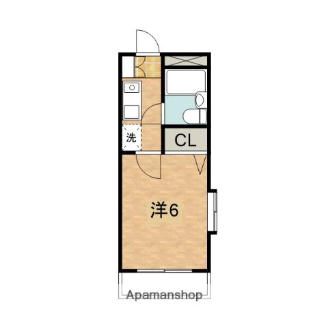 第二コーポ代田(1K/5階)の間取り写真