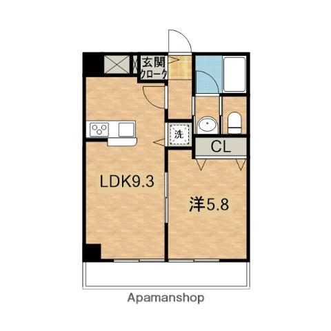 シルクガーデン(1LDK/2階)の間取り写真