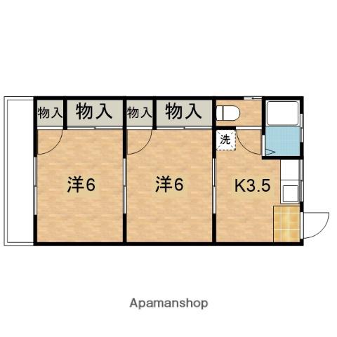 イワサワビル(2K/3階)の間取り写真