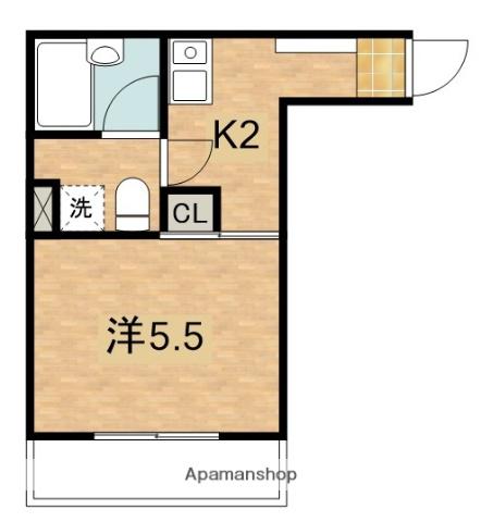 GARDEN HILLS(1K/1階)の間取り写真