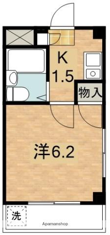 ハイムナカノ(1K/2階)の間取り写真