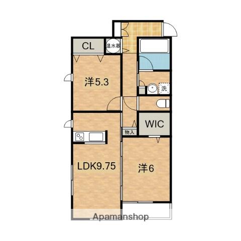 グランド・ソレイユ(2LDK/3階)の間取り写真