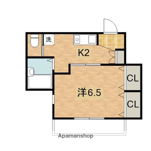 プロヴァンス日吉(1K/2階)の間取り写真