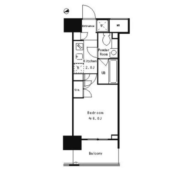パークキューブ武蔵小杉(1K/10階)の間取り写真