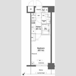 プラウドフラット鶴見Ⅰ(1K/2階)の間取り写真