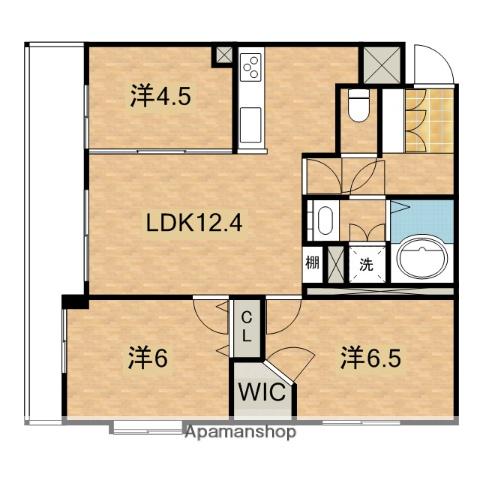 VIORA溝ノ口(3LDK/1階)の間取り写真