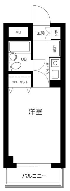 プライム・コア溝の口(1K/3階)の間取り写真