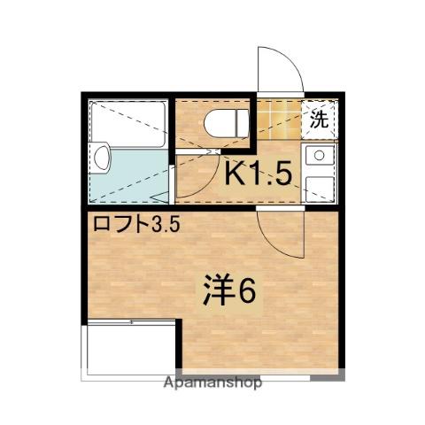 パーク・アベニュー元住吉(1K/1階)の間取り写真