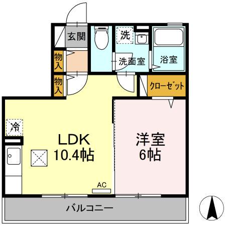 パルテール(1LDK/1階)の間取り写真