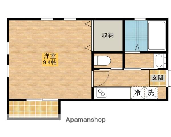 南武線 小田栄駅 徒歩6分 2階建 築15年(1K/2階)の間取り写真