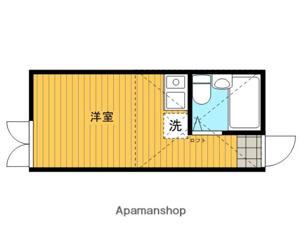 ラ・フルール(ワンルーム/1階)の間取り写真