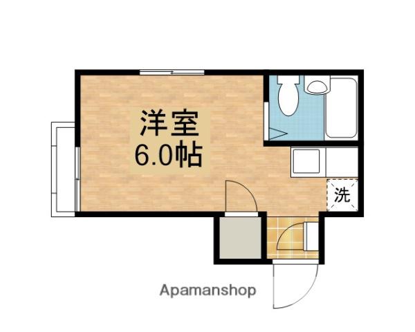 ヒルトップ西本(ワンルーム/2階)の間取り写真