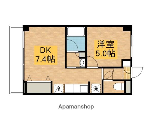 メゾンオークラ弐番館(1DK/1階)の間取り写真