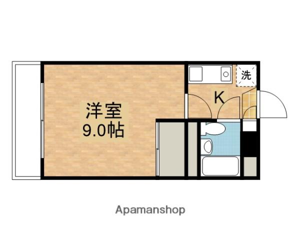 フラワーガーデン(1K/2階)の間取り写真