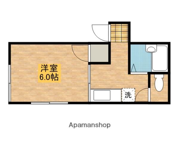 グリーンヒルズ1号館(1K/2階)の間取り写真