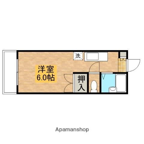 セゾンドゥー(ワンルーム/1階)の間取り写真