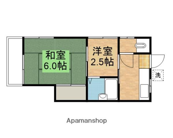 福寿荘(2K/1階)の間取り写真