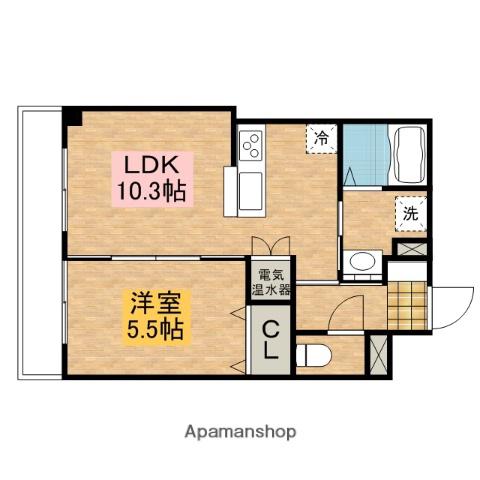 エルレーブ(1LDK/3階)の間取り写真