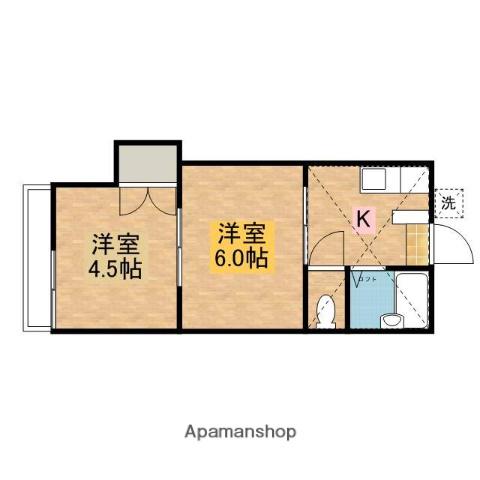 ルグランⅢ(2K/2階)の間取り写真