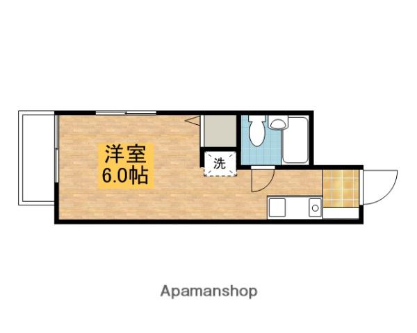 グリーンヒルズ2(ワンルーム/1階)の間取り写真