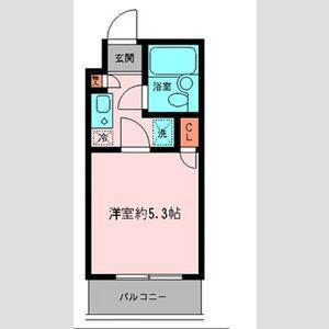 プライムアーバン鶴見寺谷(1K/4階)の間取り写真