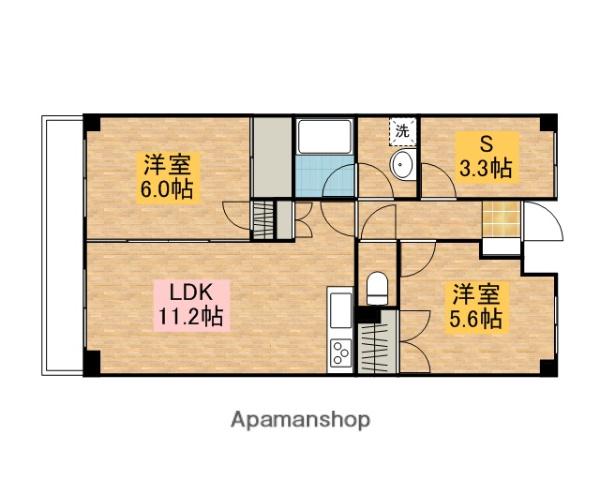 グリーンサイドホームズ(2SLDK/5階)の間取り写真