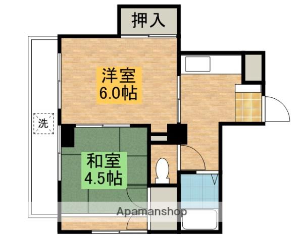第1広田マンション(2K/4階)の間取り写真