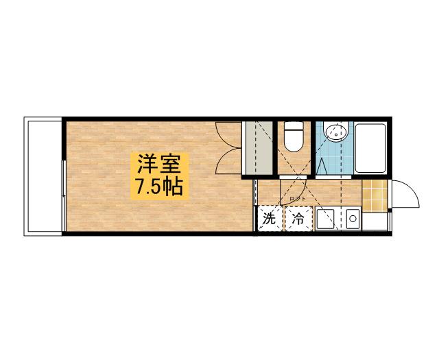 ラ・ネージュ(1K/2階)の間取り写真