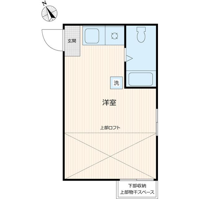 シャトル狛江B館(ワンルーム/2階)の間取り写真