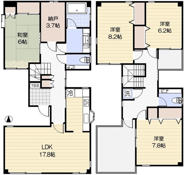 アクティブライフ(4SLDK/2階)の間取り写真