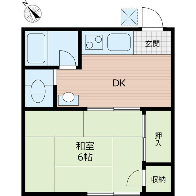 MGB狛江(1DK/2階)の間取り写真