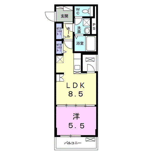 LE LIEN 絆(1LDK/2階)の間取り写真