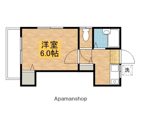 久川ハウス(1K/2階)の間取り写真