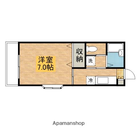 ラ・メゾン・ド・ランジュ(1K/1階)の間取り写真