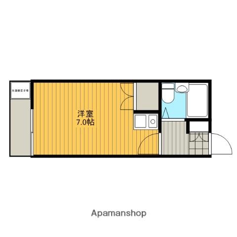 岩崎ハイム(ワンルーム/2階)の間取り写真