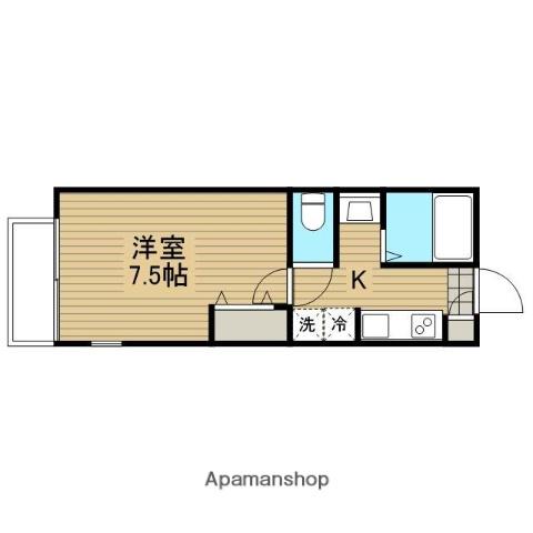 コンフォートU(1K/2階)の間取り写真