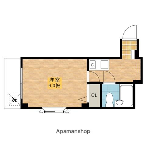 アーバンコート川崎中原(1K/2階)の間取り写真