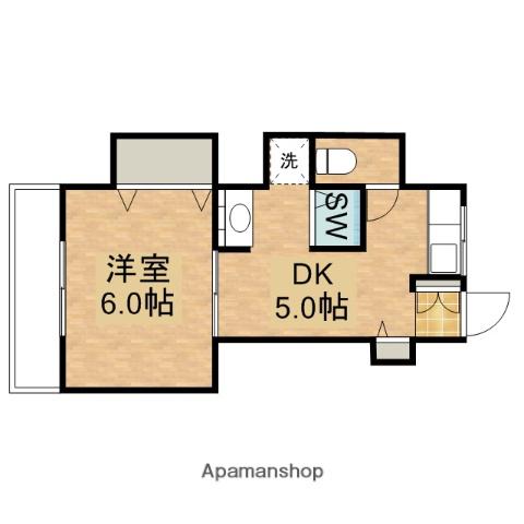ハイム豊岡(1DK/1階)の間取り写真