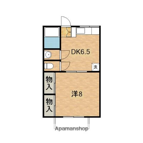 ドミール泉田(1DK/2階)の間取り写真