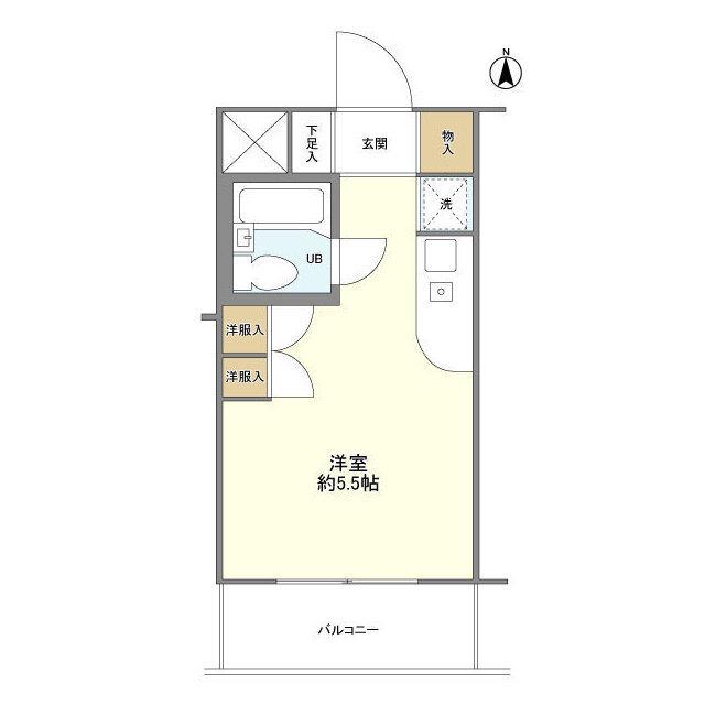 ベルトピア日吉Ⅱ(ワンルーム/4階)の間取り写真