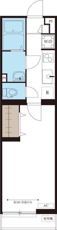 リブリ・TOYA(1K/1階)の間取り写真